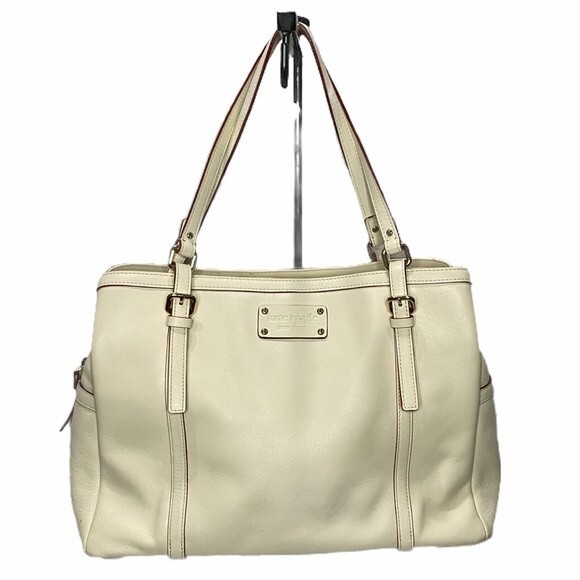 Kate Spade Park Slope Short Eliza Cream Leather Satchel - Picture 1 of 15